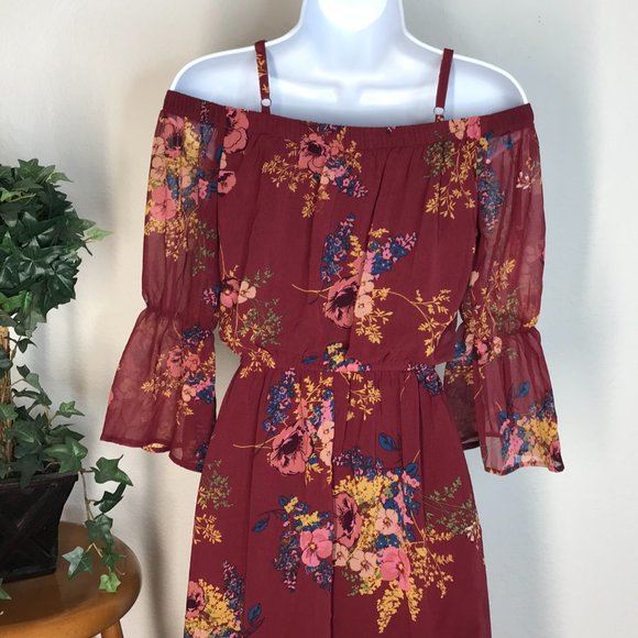 🍹As U Wish Long Dress | Burgundy | X-Small - Picture 11 of 15